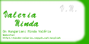 valeria minda business card