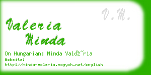 valeria minda business card